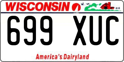 WI license plate 699XUC