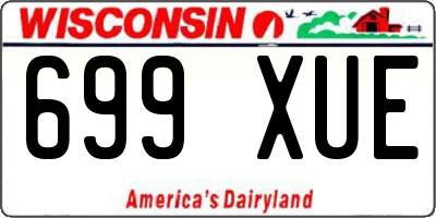 WI license plate 699XUE