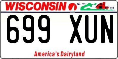 WI license plate 699XUN