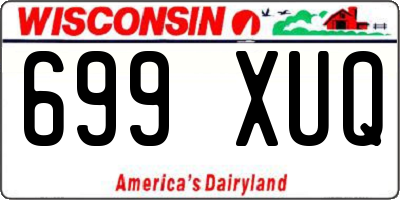 WI license plate 699XUQ