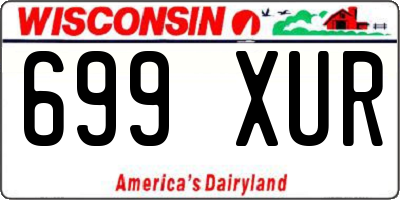 WI license plate 699XUR