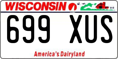 WI license plate 699XUS