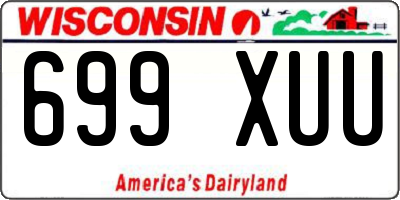 WI license plate 699XUU
