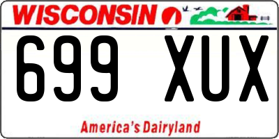 WI license plate 699XUX