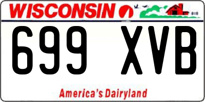 WI license plate 699XVB