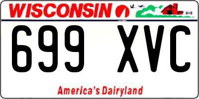 WI license plate 699XVC