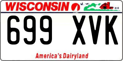 WI license plate 699XVK