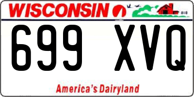 WI license plate 699XVQ