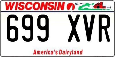 WI license plate 699XVR