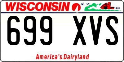 WI license plate 699XVS
