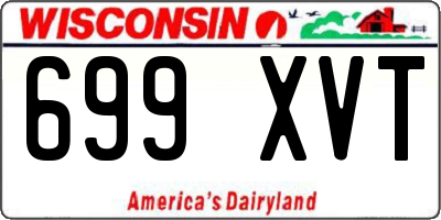 WI license plate 699XVT