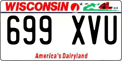 WI license plate 699XVU