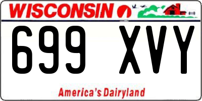 WI license plate 699XVY