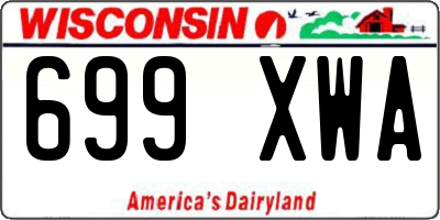 WI license plate 699XWA