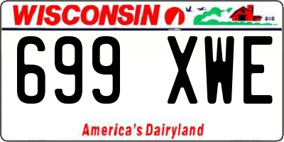WI license plate 699XWE