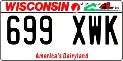 WI license plate 699XWK