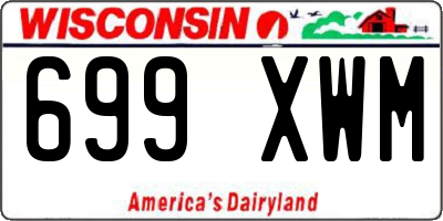 WI license plate 699XWM
