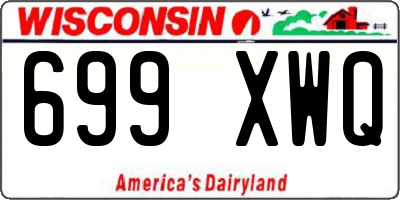 WI license plate 699XWQ
