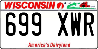 WI license plate 699XWR