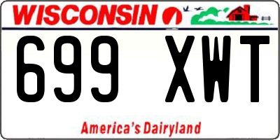 WI license plate 699XWT