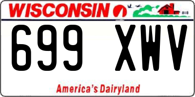 WI license plate 699XWV