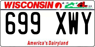 WI license plate 699XWY