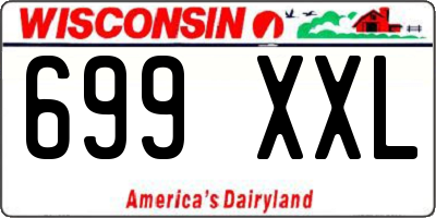 WI license plate 699XXL