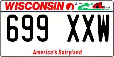 WI license plate 699XXW