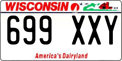WI license plate 699XXY