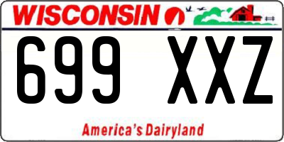 WI license plate 699XXZ