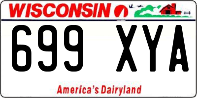 WI license plate 699XYA