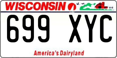 WI license plate 699XYC