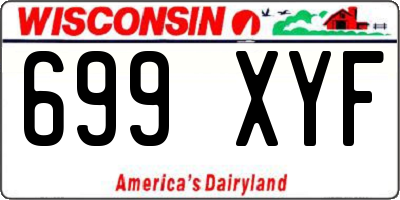 WI license plate 699XYF