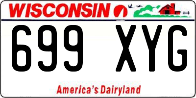 WI license plate 699XYG