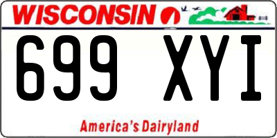 WI license plate 699XYI