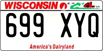 WI license plate 699XYQ