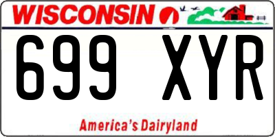 WI license plate 699XYR