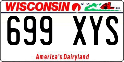 WI license plate 699XYS