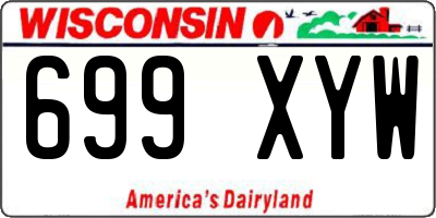 WI license plate 699XYW