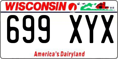 WI license plate 699XYX