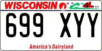 WI license plate 699XYY