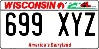 WI license plate 699XYZ