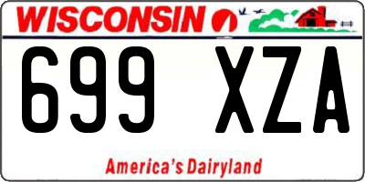 WI license plate 699XZA