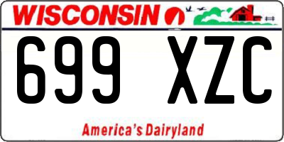 WI license plate 699XZC
