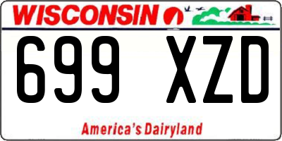 WI license plate 699XZD