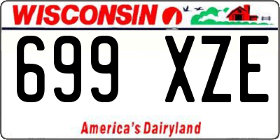 WI license plate 699XZE