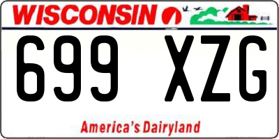WI license plate 699XZG