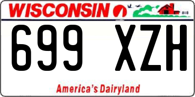 WI license plate 699XZH