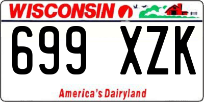 WI license plate 699XZK