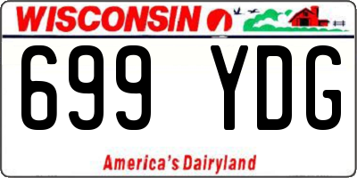 WI license plate 699YDG